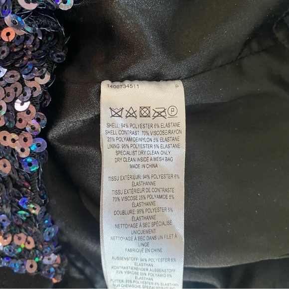 French Connection Sequins Sleeveless Bodycon Mini Dress Women Size6 Stretch - Picture 17 of 17